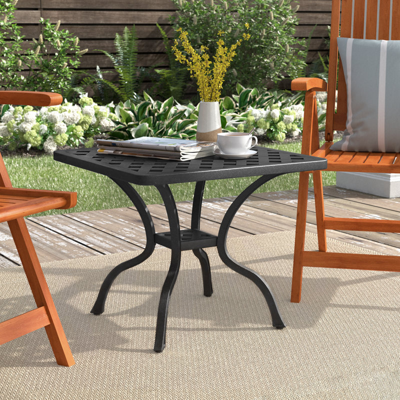 Three Posts™ Carterton 21'' Square Patio End Table & Reviews Wayfair